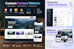 build a dynamic website with custom admin dashboard