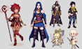 design pixel character animation, pixel sprite, sprite sheet and pixel game asse