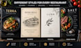 design a professional restaurant menu
