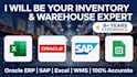 do data entry and inventory management in excel,erp,sap and google sheets