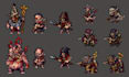 custom pixel art monster, pixel creature, rpg character, fakemon spritesheet
