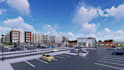 design 3d waterfront boardwalk, retail plaza, mixed use development