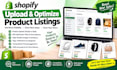 upload and optimize shopify product listings