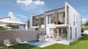 rebuild 3d duplex villa rendering, townhome, row houses, architectural complex
