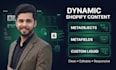set up shopify metaobjects, metafields and dynamic content