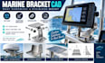 model marine electronics mounting bracket, boat hardware cad and stainless mount