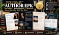 design author epk, one sheet, book press kit and media kit