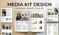 do media kit design, press kit design and influencer meida kit
