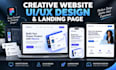 create creative website UI UX design and landing page mockup