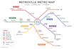 custom transit map, metro map, and travel route planning map design