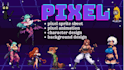 create pixel art animation pixel art sprite sheet 2d pixel art pixel character