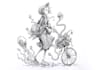 draw black and white outline illustration