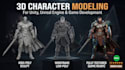 create 3d game characters, character modeling, sculpting and low poly