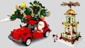 design 3d custom christmas lego car, house, bike, minifigure, toys with manuals