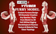 create custom vrchat furry fursona, vr character, vtuber avatar, furry 3d model