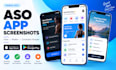 design aso app screenshots for app store and google play