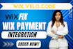 fix coding errors wix payment integration custom velo code wix database wix velo