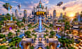 create a custom minecraft city spawn map, lobby and server hub cities builder