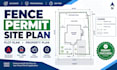 draw fence permit site plan, plot plan and property plan in autocad