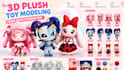 3d plush toy modeling for your character