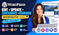 edit wordpress website, update customize redesign webseite deutsch fix issues