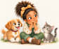 create whimsical colored pencil and hand drawn illustrations
