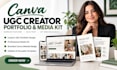 create a canva ugc creator portfolio and media kit, canva website design, canva