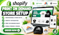 build shopify printify print on demand store with printful