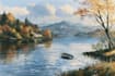 make landscape, house, objects in digital oil painting