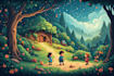 create print ready childrens book illustrations