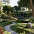 design landscape, terrace, backyard, pool, and patio