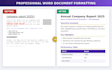 do professional microsoft word document formatting template
