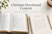 write christian devotional and prayer journal content