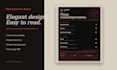 design a professional restaurant menu or price list