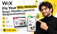 fix your wix website bugs, mobile layout, and responsiveness