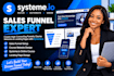 systeme io sales funnel, course website, systeme io online course, landing page