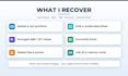 do data recovery, duplicate cleanup and recover deleted files on drives
