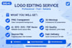 professional logo editing redesign background removal and hd