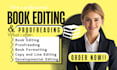 do book editing, proofreading, line copy editing manuscript memoir, journal