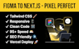 convert figma to custom nextjs website pixel perfect