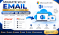 migrate your email from cpanel or gmail to microsoft 365 exchange