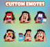 draw custom emotes for twitch, kick, discord, youtube