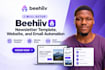 setup beehiiv newsletter template, website, and email automation