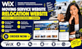 design wix moving service website logistics household relocation website