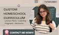 create custom homeschool curriculum lesson plans and learning programs