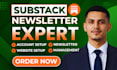 setup substack account do substack newsletter post, design manage substack post