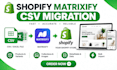 do shopify matrixify CSV migration bulk import export and data transfer