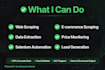 build python automation script, web scraping bot and data extraction