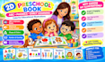 create 2d preschool book illustrations for abc, phonics and early learning