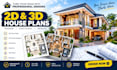 create professional 2d and 3d house plans